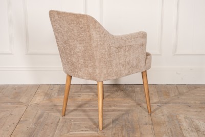 wheat upholstered carver chair